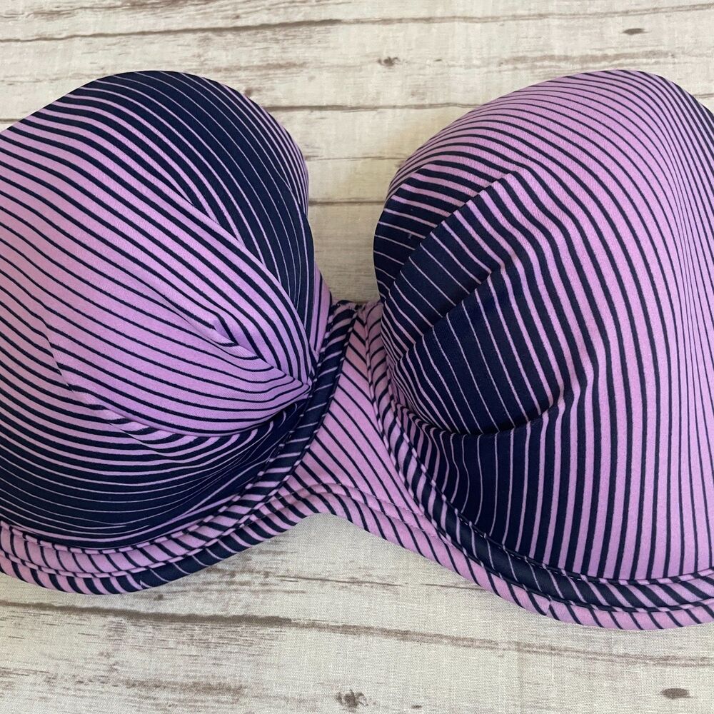 Victoria’s Secret Swimsuit Bikini 2 Piece Set Multicolor Striped Size 36DD/M - Picture 3 of 11